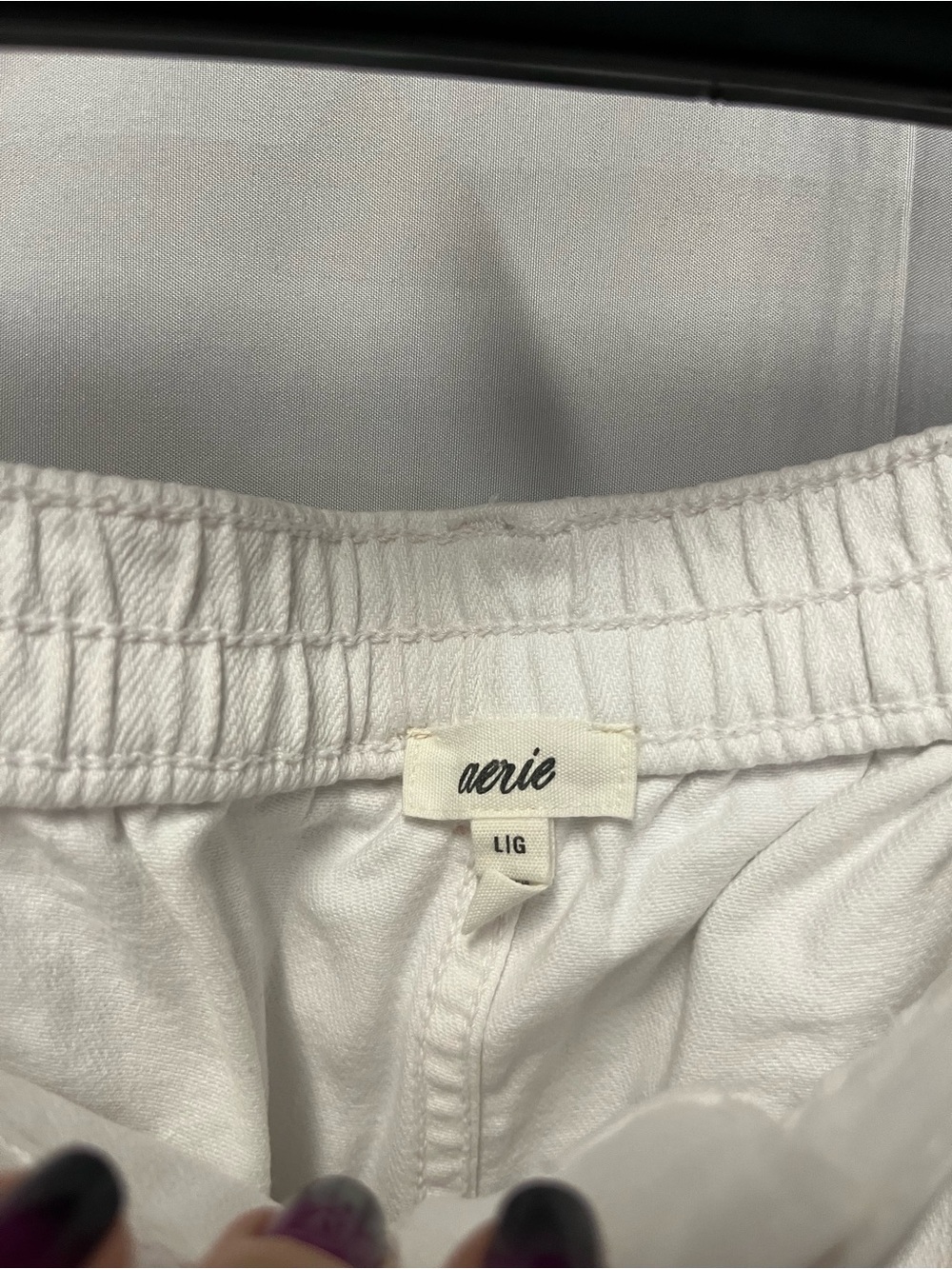 aerie Cotton Blend Frayed Hem Denim Shorts (396) - Picture 4 of 10
